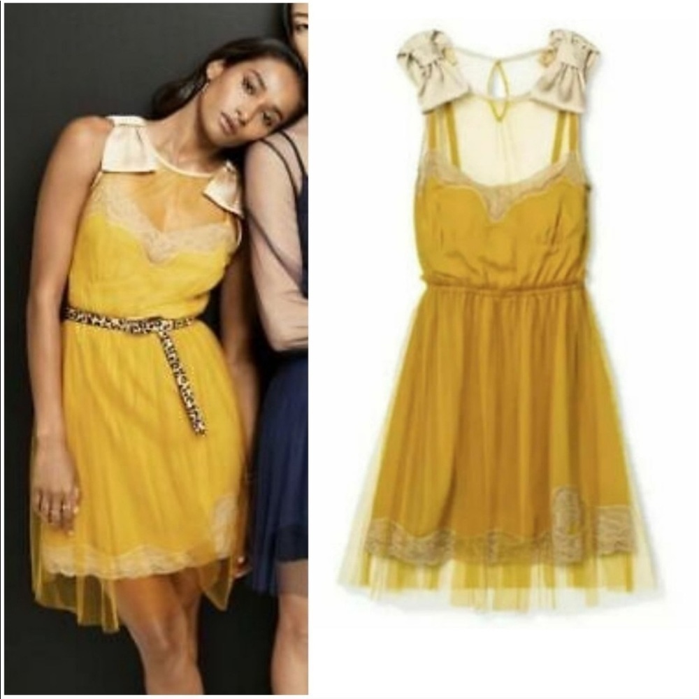 Rodarte Golden Tulle Dress